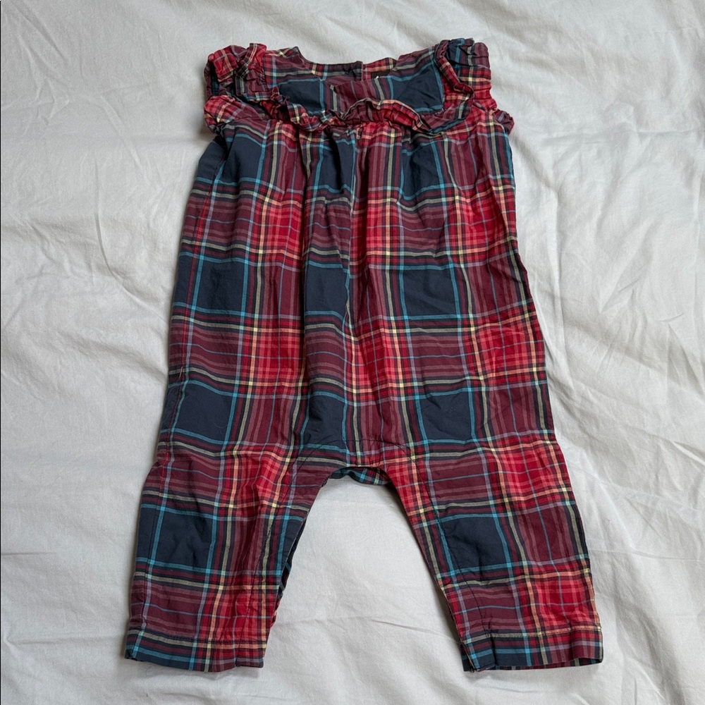 Tea Collection holiday plaid romper